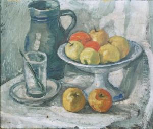 Martwa Natura Z Jablkami by Efraim Mandel