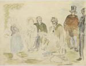 Le Vieux Musicien, Etude Pour L'ensemble Du Tableau