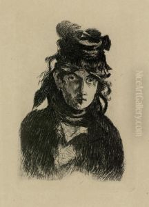 Portrait Berthe Morisot by Edouard Manet