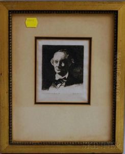 Charles Baudelaire De Face by Edouard Manet