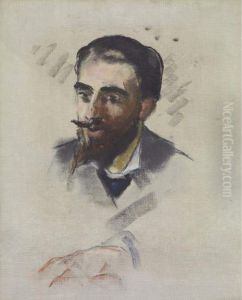Jeune Homme A Barbe Blonde by Edouard Manet