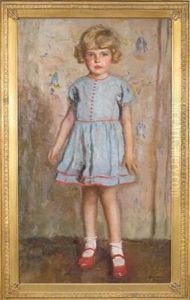 Portrait Of A Young Girl Wearing Blue Portrait Of A Young Girl Wearing Blue
