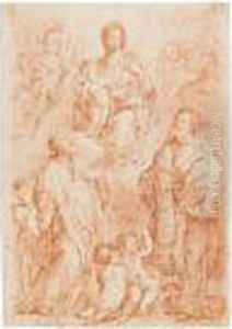 Gloria Della Vergine Maria Fra San Nicola Di Bari E San Filippo Neri