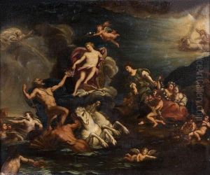 Neptune Et Amphitrite by Carlo Maratta or Maratti