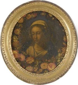 The Virgin Within A Floral Bower