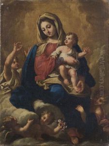 Madonna Con Bambino In Gloria Tra Quattro Angeli