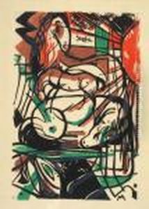 Geburt Der Pferde by Franz Marc