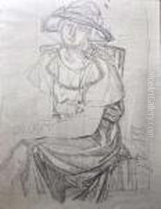 Femme Assise by Jules Oury, Dit Marcel-Lenoir
