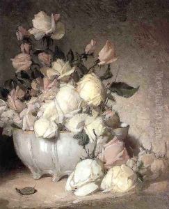 Roses in a Porcelain Bowl by John Ferguson Weir