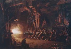 Forging the Shaft 1874 by John Ferguson Weir