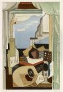 Nature Morte A La Guitare by Louis Marcoussis