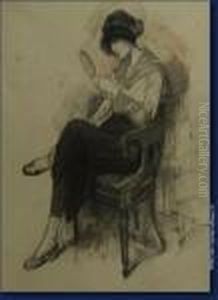 Femme Au Miroir by Francois Marechal