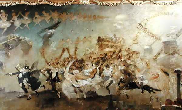 Parce Domine...decoration for the cabaret Le Chat Noir by Adolphe Willette
