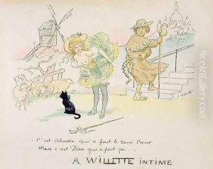It was Abadie who made the Sacre-Coeur, but God made this, published Paris c.1895-96 by Adolphe Willette