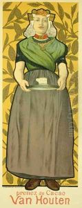 Reproduction of a poster advertising Van Houten Cocoa, 1893 by Adolphe Willette