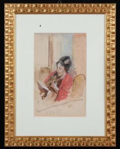 Donna Che Legge by Pompeo Mariani