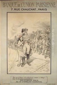So that France is victorious as at Valmy, advertisement for the Banque de lUnion Parisienne, 1918 by Adolphe Willette
