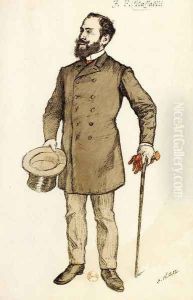 Portrait of Jean-Francois Raffaelli by Adolphe Willette