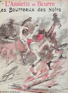 The Executioners of the Blacks, front cover of LAssiette au Beurre, 1905 by Adolphe Willette