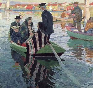 Church Goers in a Boat, 1909 by Carl Wilhelm Wilhelmson