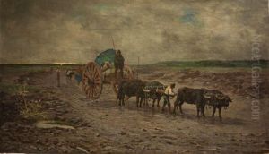 Contadini Sorpresi Dalla Pioggia (campagna Romana)