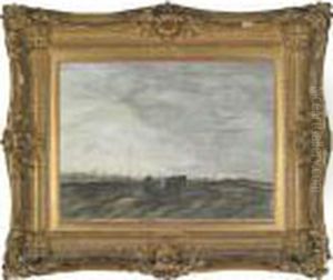 Farmer And Team Ploughing The Field by Jacob Henricus Maris