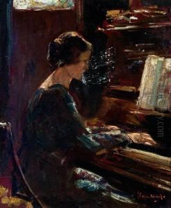 Pianospelende Vrouw
