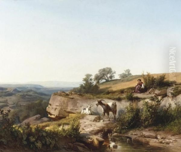 Paesaggio Con Capre E Pastorella - view 1