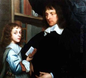 Portrait of Lady Mary Fairfax (1638-1704), aged nine, with her tutor, c.1647 Portrait of Lady Mary Fairfax (1638-1704), aged nine, with her tutor, c.1647