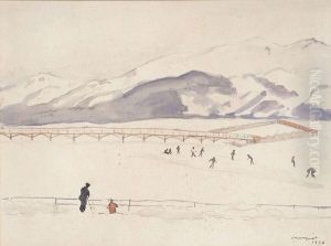 Sports D'hiver A Crans Sur Sierre by Albert Marquet