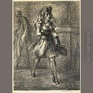 Girl Walking (elevated) by Reginald Marsh