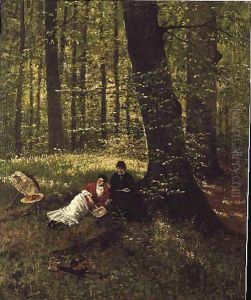 Reading in the Woods by Eduard Weichberger