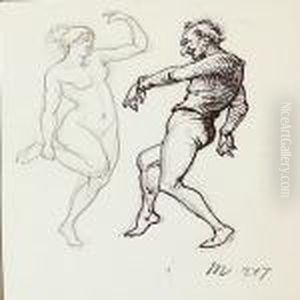A Young Woman And A Faun