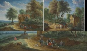 Two Travellers Resting Near A River Two Travellers Resting Near A River