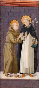 Saint Bonaventure Et Saint Dominique by Master Of Marradi