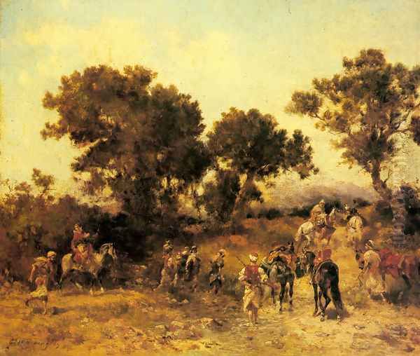 An Arab Hunting Party - view 1