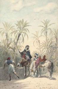 Warriors at the oasis by Georges Washington