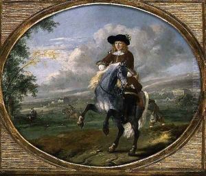 A Cavalier on his Horse by Pieter Wouwermans or Wouwerman