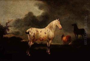 Landscape with Dapple Grey by Pieter Wouwermans or Wouwerman