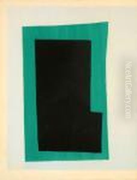 Composition Verte Et Noire Sur Fond Ciel - view 1