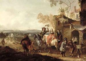 The Falconers by Pieter Wouwermans or Wouwerman