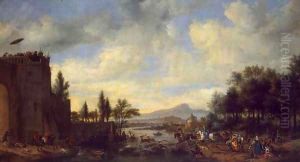 Deer Hunt by Pieter Wouwermans or Wouwerman