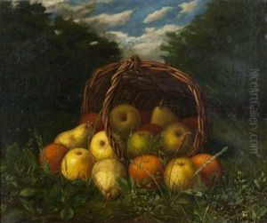 Panier De Fruits Dans Les Pres