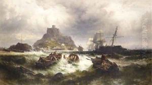 Salvaging a Shipwreck off St. Michael's Mount
