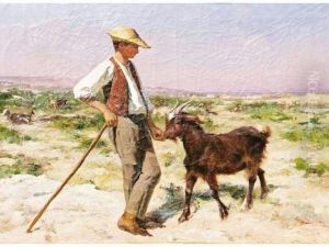Jeune Bergeret Sa Chevre Jeune Bergeret Sa Chevre