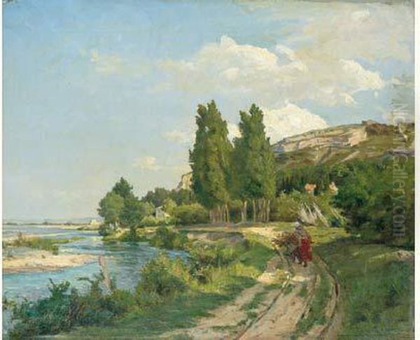 Chemin Anime Au Bord De La Riviere - view 1
