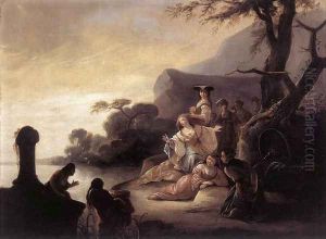 Finding of Moses in the Nile 1650 by Gerrit de Wet