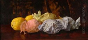 Still Life With Fruit And Tissue by William Joseph Mccloskey