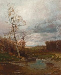Rocky Stream In Autumn by Jervis McEntee