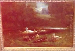 Ducks On The Lakeside by Chris Meadows